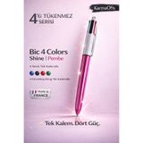 Bic 4 Colors Shine Çok Renkli Tükenmez Kalem Pembe