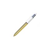 Bic 4 Colors Shine Metalik Altın Gövdeli Tükenmez Kalem 4 Renk