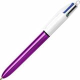 Bic 4 Colours Fun Tükenmez Kalem 1 Adet Lila Metalik Mor Gövde ile Eğlenceli Yazım