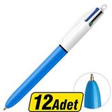Bic 4 Colours Medium 4 Renkli 12'li Fonksiyonel Tükenmez Kalem