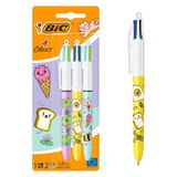 Bic 4 Volours Kawaii Tükenmez Kalem 3'lü Blister