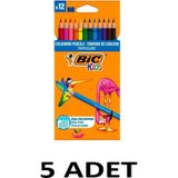 Bic 5 Adet Tropicolors Kuru Boya Kalemi 12 Renk