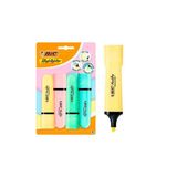 Bic 517953 Marking Flat 4'lü Pastel Renkler Fosforlu Kalem Seti
