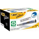 Bic 904937 Siyah Velleda Eco 1701 12'li Beyaz Tahta Kalemi