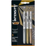 Bic 944033 Permanent Intensity Altın Gümüş Bronz 3'lü Kalem Blister Markör