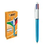 Bic 949896 Shine 4 Colours Mavi Gövde 12 Adet Tükenmez Kalem