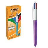 Bic 951351 Shine 4 Colours Mor Gövde 12 Adet Tükenmez Kalem