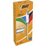 Bic 964774 Shine 4 Colours Altın Gövde 12 Adet Tükenmez Kalem