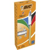 bic 964774 tükenmez kalem shine 4 colours altın gövde 12 li (1 paket 12 adet) - 0