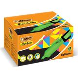 Bic 968584 Fosforlu Kalem Marking Flat Highlighter 12 Li Yeşil (1 Paket 12 Adet) - Renkli