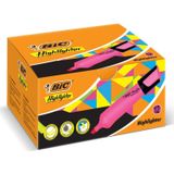 Bic 968586 Fosforlu Kalem Marking Flat Highlighter 12 Li Pembe (1 Paket 12 Adet)
