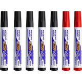 Bic Beyaz Tahta Kalemi Velleda 1701 Set 7 Adet Siyah ve Kırmızı Renkli Yazı Tahtası Kalemi