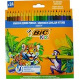 Bic Bıc 24 Adet Smooth Kuru Boya Kalemi Tam Boy Karışık Renkli Çocuk Oyunları İçin Uygun