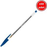 Bic Bıc Cristal Medium Mavi Tükenmez Kalem 50 Adet 1.0 mm Ölçü ile 3 Km Yazma Kapasitesi