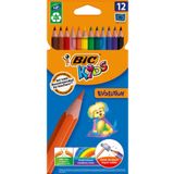 Bic Bıc Kids Evolution Kırılmaz Kuru Boya Kalemi, 12'li Kutu