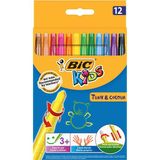 Bic Çevirmeli Mum Boya 12 Renk Çok Renkli Çocuklar İçin 3-6 Yaş Aralığına Uygun