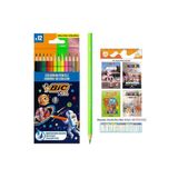 Bic Cosmo Kuru Boya Kalemi 12 Renk (6 Standart + 3 Metalik + 3 Neon) Ve The Gumball 4 Adet 16 Syf Boyama Kitabı