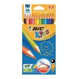 Bic Evolution Kuru Boya Kalemi, 12'li Set, Karışık Renk