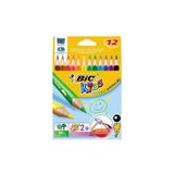 Bic Evolution Triangle Üçgen Jumbo Kuru Boya Kalemi, 12 Renk