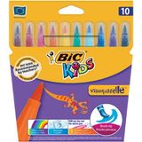 Bic Fırça Uçlu Keçeli Boya Kalemi 10'lu Kutu Canlı Renkler ile Çocuklar İçin Tasarlandı