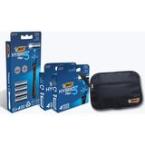 Bıc Flex 3 Hybrid 3 Bıçaklı Erkek Tıraş Bıçağı, 1 Sap + 12 Yedek Başlık, 12 Aylık Paket