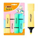 bic fosforlu kalem hl flat pastel tonlar 4 renk bl4 - Yok