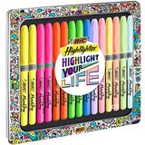 BIC Fosforlu Kalem Koleksiyon Kutusu - Karışık ve Pastel Renkler, 15'li Metal Hediye Kutusu