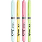 Bic Fosforlu Kalem Markıng Highlıghter Grip Pastel Renkler 4 LÜ