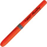 Bic Fosforlu Kalem Turuncu 1 Adet Oluklu Kauçuk Tutacak ile Konforlu Kullanım