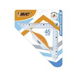 Bic Gönye 45 Derece 20 cm Kırılmaya Karşı Dayanıklı Plastik