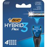 Bic Hybrid 3 Flex Erkek Tıraş Bıçağı Yedek Kartuş 4'lü 3 Titanyum Bıçak Aloe Vera ve E Vitaminli Konforlu Tıraş