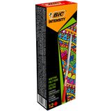 BIC Intensity Fineliner, keçeli kalem seti, 12 kalem, kırmızı, orta uçlu, ofis, ev ofis veya okul için ideal