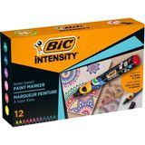 bic ıntensity paint marker kalem 12 renk 527426 - Yok