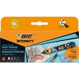 bic ıntensity paint marker kalem 4 renk siyah-mavi-kırmızı-yeşil 527423 - 1 - Yok