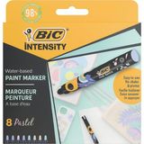 bic ıntensity paint marker kalem 8 renk pastel tonlar 527429 - 1 - Yok