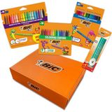 BIC Kids 18 Renkli Boyalarla Okul Boyama ve Yazı Aktivite Seti 5 - 7 Yaş Çocuklar İçin Eğlenceli