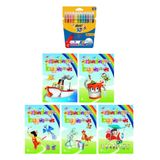 Bic Kids 3-6 Yaş Arkadaşım Boyama Kitapları 5'li + Bic Kids XL 12'li Keçeli Boya