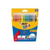 Bic Kids Color Keçeli Kalem Seti, 12 Renk, Ultra Yıkanabilir
