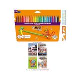 Bic Kıds Colour Keçeli Boya Kalemi Kutu 24 lü ve The Gumball Lisanslı Boyama Kitabı 4 Adet 16 Syf'lık
