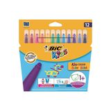 Bic Kids Couleur Baby Yıkanabilir Keçeli Kalem, 12 Renk