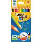 Bic Kids Evolution 12'li Kuru Boya Kalemi Seti, Mavi