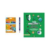 BIC Kids Evolution 12'li Üçgen Jumbo Kuru Boya Kalemi ve Minecraft Pikselli Boyamalar
