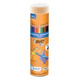 BIC Kids Evolution Kuru Boya Kalemi 25'li Metal Tüp , Kıymık Oluşturmaz, Çiğnemeye Karşı Dayanıklı, Kolay Açılır