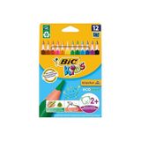 Bic Kids Evolution Üçgen Jumbo Kuru Boya Kalemi, 12 Renk, Set