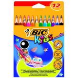 Bic Kids Evolution Üçgen Jumbo Kuru Boya Kalemi Seti, 12 Renk, Çok Renkli