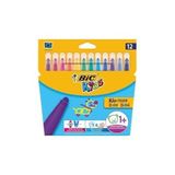 Bic Kids Keçeli Kalem Kıd Couleur Baby, 12'li Set, Karışık Renkler