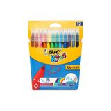 Bic Kids Kid Couleur Keçeli Kalem Seti, 12 Renk, Ultra Yıkanabilir