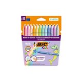 Bic Kids Kid Couleur Ultra Yıkanabilir 12'Li Keçeli Boya Kalemi Pastel Renkler / 520084