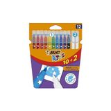 Bic Kids Magic Silinebilir Keçeli Kalem 10'lu Paket Orta Kalınlıkta Uç ile Renkli Çizim Seti