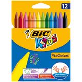 Bic Kids Plastidecor 12'li Elleri Boyamayan Pastel Boya